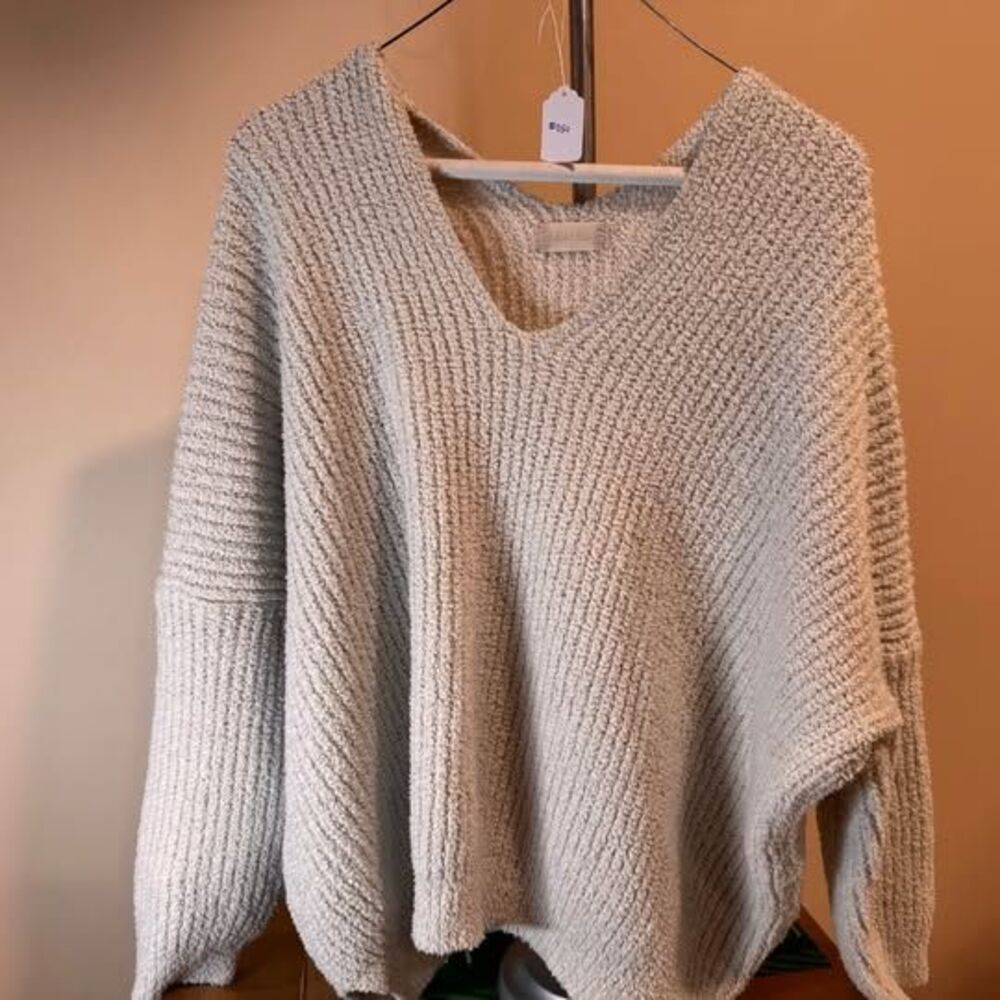 Altar'd State Cream V-Neck Sweater